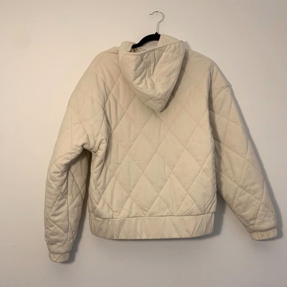 Wild Fable Cream Quilted Jacket, Size Small - Picture 2 of 4